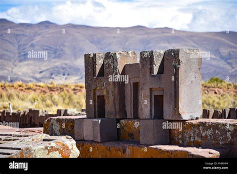 Elaborate Carving In Megalithic Stone At Puma Punku Part Of The