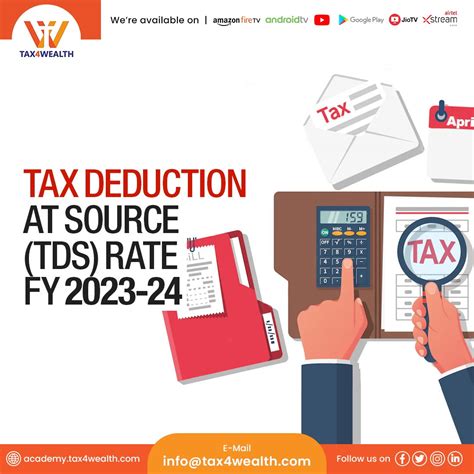 Tax Deduction At Source Tds Rate Fy Ay Academy