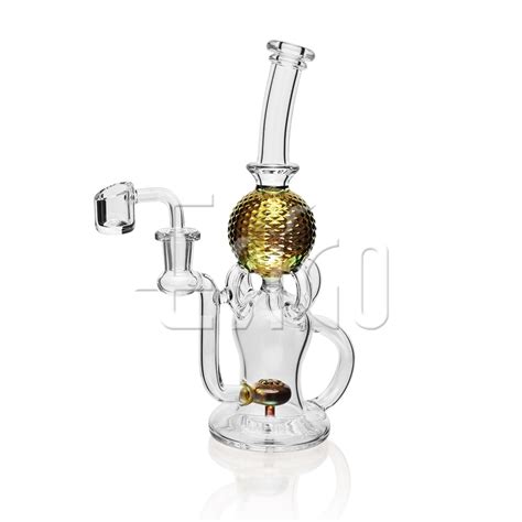 Esigo Functional Electroplated Colors Glass Recycler 14mm Quartz Banger Dab Oil Rig Heady Glass