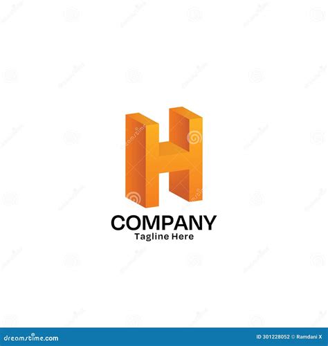 Letter H Company Logo Design Template Stock Illustration Illustration