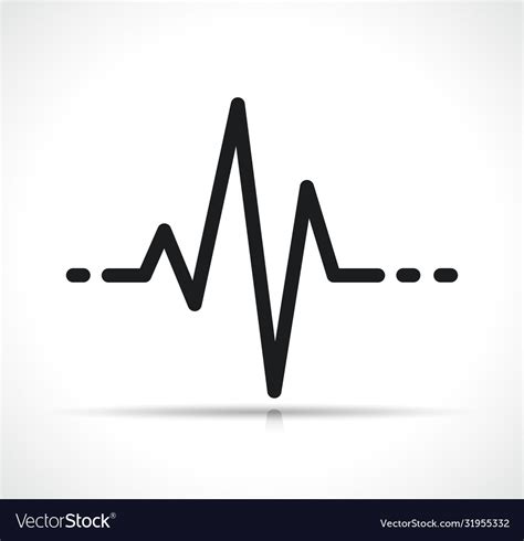 Heartbeat Symbol Icon Design Royalty Free Vector Image