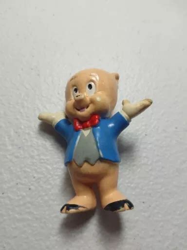 VINTAGE PORKY PIG PVC Figure 1990 Looney Tunes Applause Cake Topper