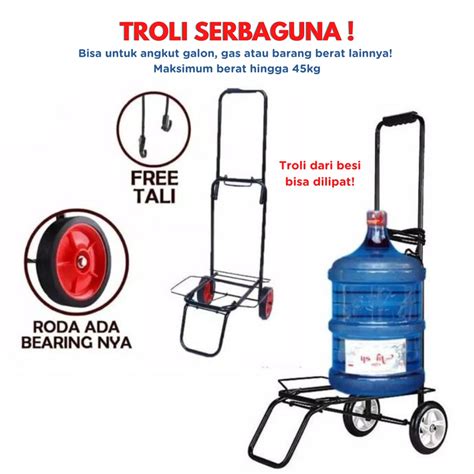 Jual Troli Galon Gas Alat Angkut Serbaguna Trolley Barang Roda