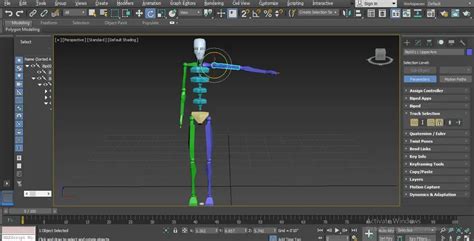 Bípedo en 3ds Max Animar y aparejar el modelo de personaje usando