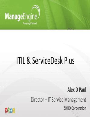 Fillable Online Itil Servicedesk Plus Fax Email Print Pdffiller