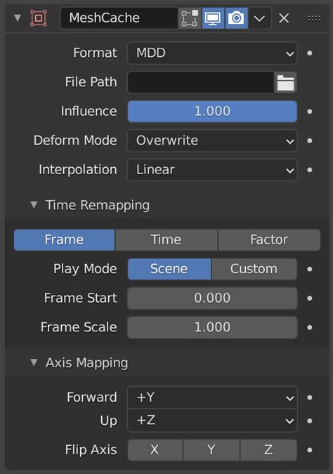 Mesh Cache Modifier - Blender 4.3 Manual