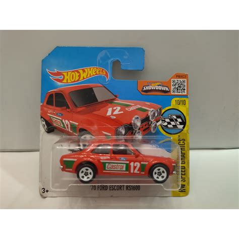 Ford Escort Rs Red Hot Wheels Carton Mal Estado Card Damaged Bcn Stock Cars