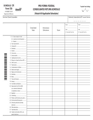 Fillable Online Consolidated Return Schedule Fax Email Print Pdffiller