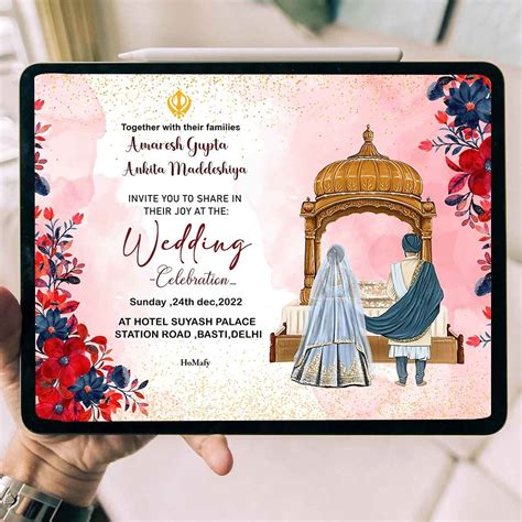 Digital E-Invites For Wedding | E-Wedding Card - Homafy