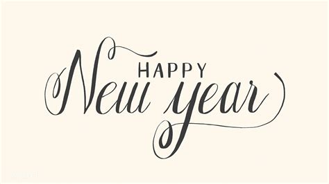 Celebrate The New Year With Typography Style Vector