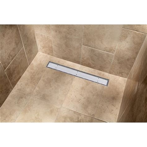 Drain de douche linéaire Tooltech Xpert rectangulaire de 24 po en acier