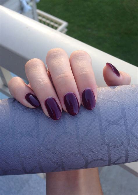 Deep Purple Natural Looking Almond Oval Nails Love The Color I Know