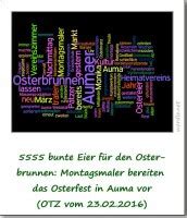 5555 bunte Eier für den Osterbrunnen Montagsmaler bereiten das