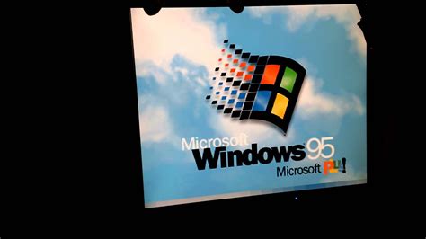 Startup of modded vintage-PC Pentium MMX 166 MHz with Windows 95 Plus ...