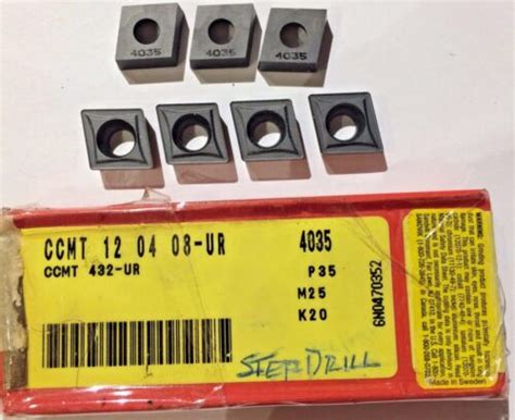 Sandvik Carbide Inserts Ccmt Ur P M K Qty