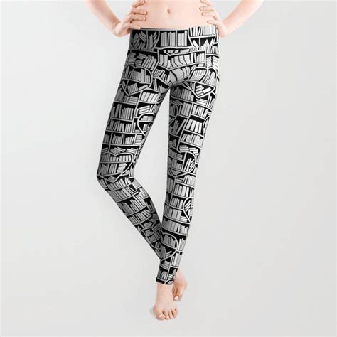 Book Lover Heart Library Pattern Leggings By Grandeduc Society6 Book Books Reading Love