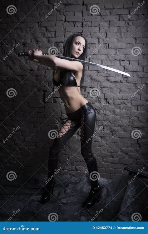 Samurai Girl Stock Photo Image Of Brick Warrior Model 42453774