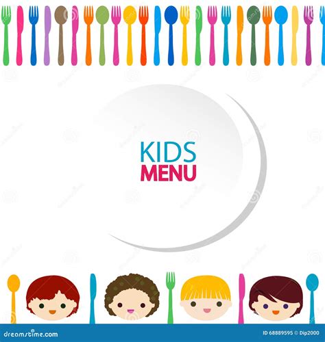 Kids Food Menu Background Vector Illustration Stock Illustration 94b