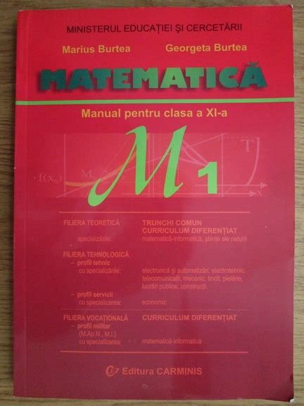 Georgeta Burtea Marius Burtea Matematica Manual Pentru Clasa A XI A