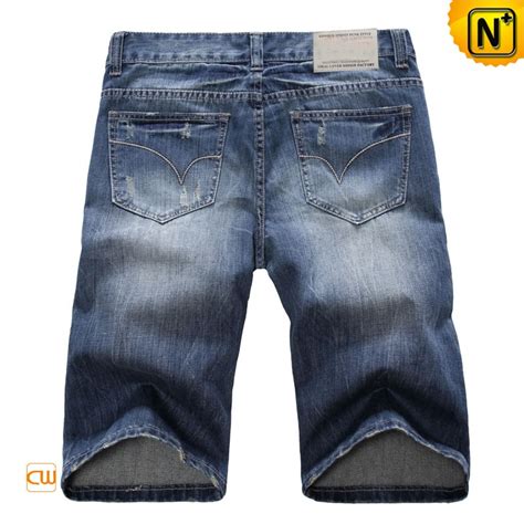 Ripped Denim Jean Shorts For Men Cw100049