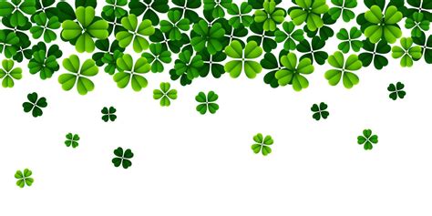 Saint Patricks Day Background With Falling Clover Leaves 4965376