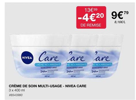 Promo Crème De Soin Multi Usage Nivea Care Chez Costco Icatalogue Fr