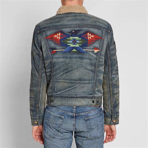 Polo Ralph Lauren Sherpa Denim Trucker Jacket Goodman Embroidered End Kr