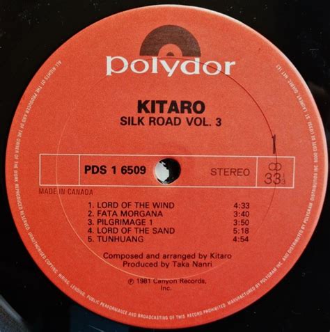 Kitaro Silk Road III Tun Huang Vinyl Pussycat Records