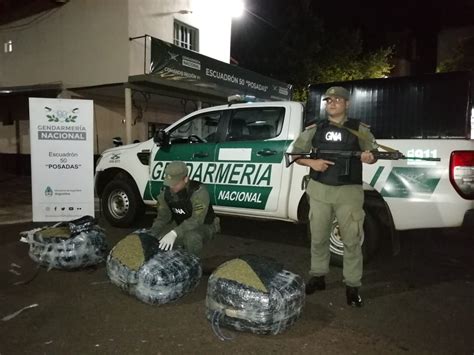 Gendarmes incautan más de 60 kilos de marihuana en Misiones Argentina