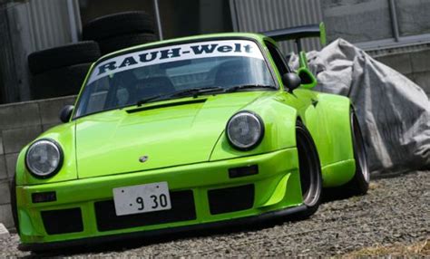 RWB Porsche 911 Rauh Welt Begriff 964 Lime Green Front Revival Sports