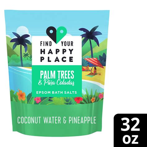 Buy Find Your Happy Place Palm Trees And Pina Coladas Bath Salts 32 Oz