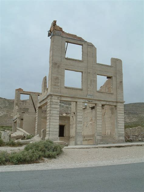 Rhyolite Ghost Town Nevada Derelict Places Rhyolite Ghost Town