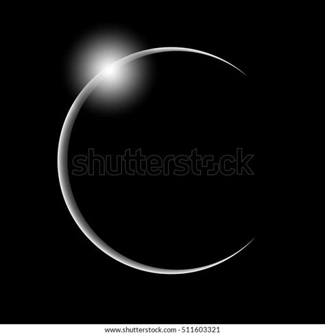 Black White Solar Eclipse Stock Vector Royalty Free 511603321