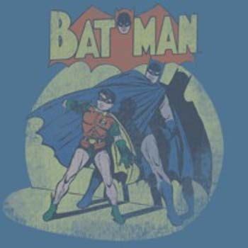 Batman And Robin T Shirt In The Spotlight Dc Comics Adult Slate