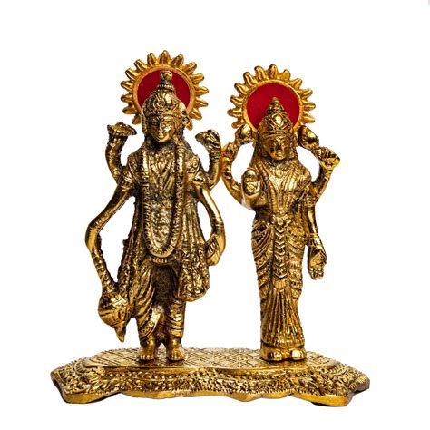 Buy Wonder Carebrass Statue Lord Vishnu Statue With Lakshmi Hindu God