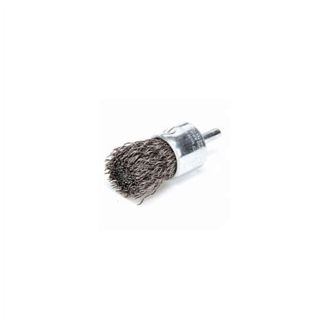 Crimped Wire Solid End Brush Steel 22 000 RPM 1 In X 0 02 In 1