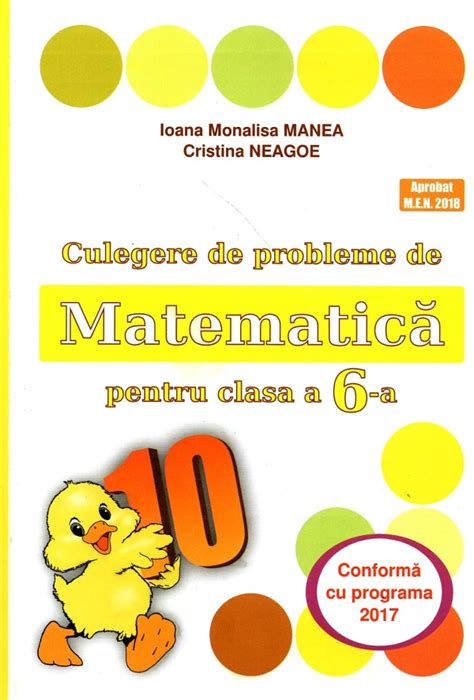 Matematica Clasa 6 Culegere De Probleme Ioana Monalisa Manea