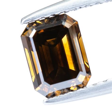 Diamant 1 54 ct Brun orangé profond naturel fantaisie SI1 NO