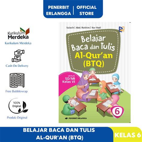 Jual Belajar Baca Tulis Alquran Btq Sd Mi Kelas 6 Lulus Penilaian