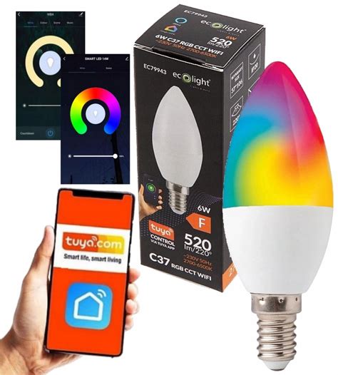 Inteligentna Ar Wka Led E W Rgb Cct Wifi Tuya Ciemniana Ecolight