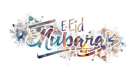 Premium Photo Eid Mubarak Typography 8 Simple Lowpoly Cute 3d Of Eid