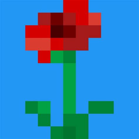 Minecraft Poppy Minecraft Drawings Minecraft Pixel Art Minecraft Crafts Drawing Application