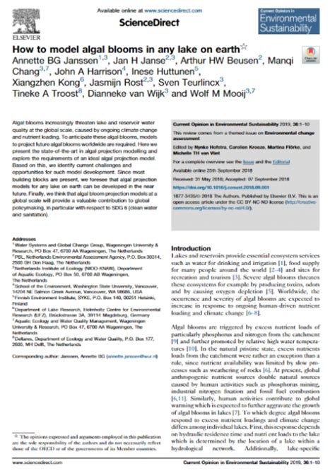 How To Model Algal Blooms In Any Lake On Earth GLOBIO Global