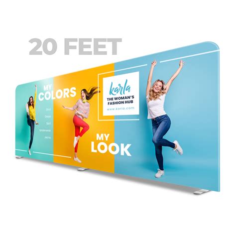 20 Ft Ez Wave Snap Tube Straight Display From Myprinteasy