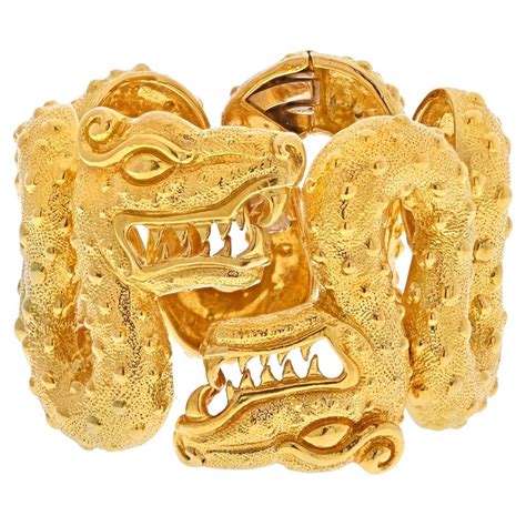 Double Headed Lion Bracelet By Lalaounis For Sale At 1stDibs Double