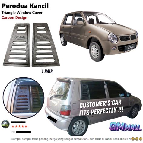 Perodua Kancil Triangle Window Cover Rear Side Louver D Carbon Fiber