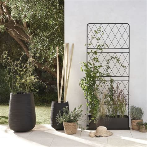 Blumenkasten Aus Metall Schwarz H180 DAUPHINE Maisons Du Monde