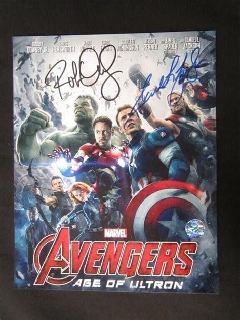 Robert Downey Jr And Samuel L Jackson Signed 8x10 Photo Marvel Avengers