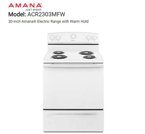 Amana 30 Electric Range
