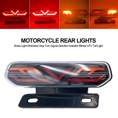 Luces Traseras Led Para Motocicleta Luz De Freno Atv Se Al De Giro De